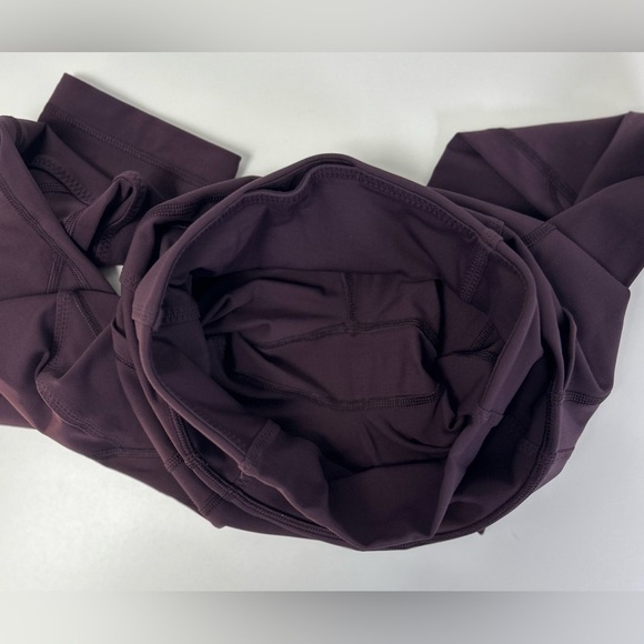 Lululemon High-Rise Tight 25” Pockets Nulux Cassis Burgundy Size 4 - Picture 5 of 6